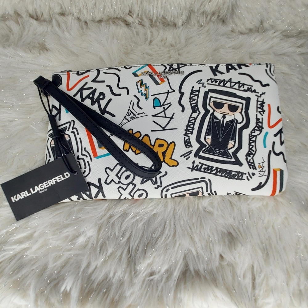 Karl Lagerfeld Paris Maybelle SLG Wristlet - Picture 2 of 6